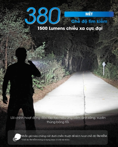 Đèn pin NITECORE EDC31 sáng 3500 Lumens chiếu xa 380m nhỏ gọn kiêm tác chiến