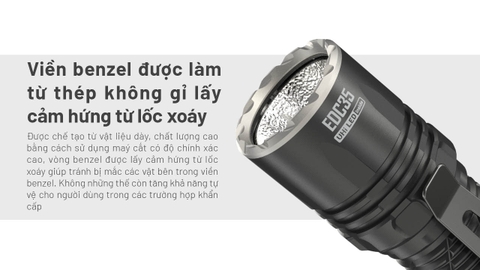 Đèn pin NITECORE EDC35 độ sáng 5000 lumen chiếu xa 550m pin 21700 cổng sạc USB-C
