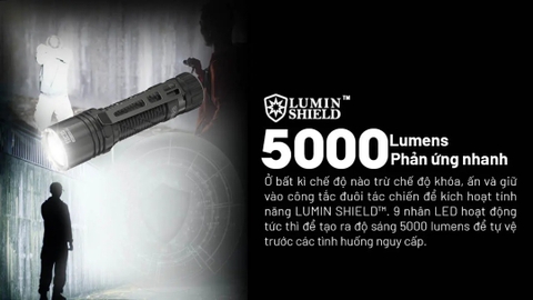 Đèn pin NITECORE EDC35 độ sáng 5000 lumen chiếu xa 550m pin 21700 cổng sạc USB-C