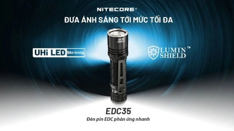 Đèn pin NITECORE EDC35 độ sáng 5000 lumen chiếu xa 550m pin 21700 cổng sạc USB-C