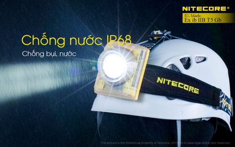 Đèn pin đeo đầu chống cháy nổ NITECORE EH1 sáng 260 lumens chiếu xa 205m pin dung lượng 6800mAh