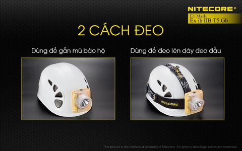 Đèn pin đeo đầu chống cháy nổ NITECORE EH1 sáng 260 lumens chiếu xa 205m pin dung lượng 6800mAh