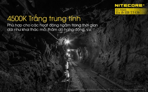 Đèn pin đeo đầu chống cháy nổ NITECORE EH1 sáng 260 lumens chiếu xa 205m pin dung lượng 6800mAh