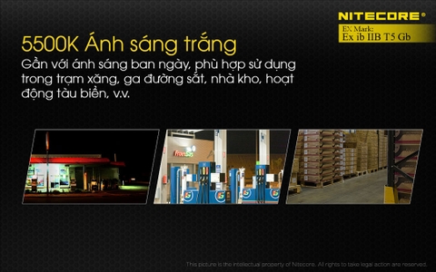 Đèn pin đeo đầu chống cháy nổ NITECORE EH1 sáng 260 lumens chiếu xa 205m pin dung lượng 6800mAh