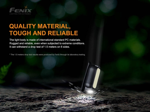 Đèn pin gài mũ FENIX E-LITE độ sáng 150 lumen chiếu xa 40 mét cổng sạc USB pin liền thân 275mAh