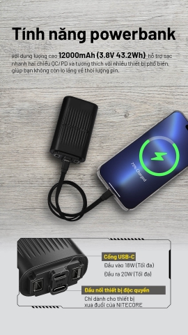 Nitecore EMR25 – Thiết bị đuổi muỗi điện tử đa năng, pin 12.000mAh có PowerBank
