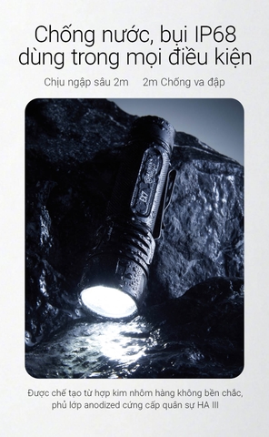 NITECORE EX7 – Đèn pin đa tác vụ, sáng 6000lm chiếu xa 500m, tuỳ chỉnh ánh sáng