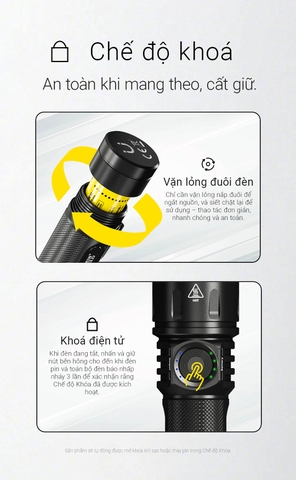 NITECORE EX7 – Đèn pin đa tác vụ, sáng 6000lm chiếu xa 500m, tuỳ chỉnh ánh sáng