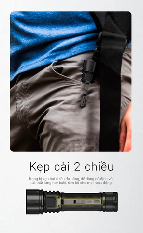 NITECORE EX7 – Đèn pin đa tác vụ, sáng 6000lm chiếu xa 500m, tuỳ chỉnh ánh sáng