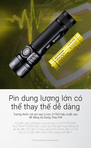 NITECORE EX7 – Đèn pin đa tác vụ, sáng 6000lm chiếu xa 500m, tuỳ chỉnh ánh sáng