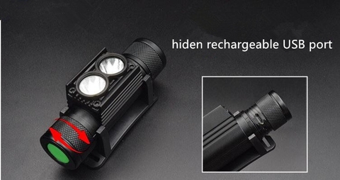 Đèn pin đội đầu SOFIRN D25S (H25S) độ sáng 1200 lumen chiếu xa 50m cổng sạc USB pin 18650 kèm theo