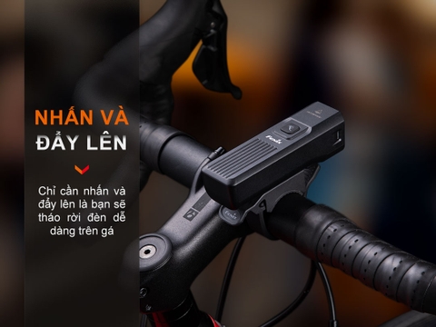 Đèn xe đạp FENIX BC15R gọn gàng sáng 400 lumen chiếu xa 78m USB-C pack pin liền thân kính có vạch cắt chống chói