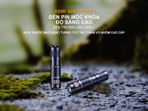 Đèn pin mini FENIX E09R độ sáng 600 lumen chiếu xa 124m