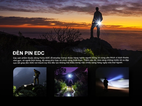 Đèn pin mini FENIX E09R độ sáng 600 lumen chiếu xa 124m