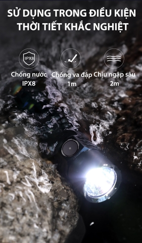 Đèn pin KLARUS G15 v2 độ sáng 4200 lumen chiếu xa 200m pin sạc 21700 5000mAh cổng sạc USB C kiêm power bank