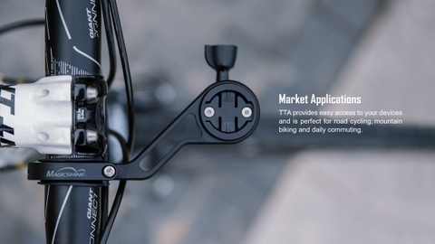 Gá xe đạp đa năng MAGICSHINE TTA v2 hỗ trợ tương thích đồng hồ Garmin, Wahoo, Polar, và Bryton, có thể treo Gopro và tất cả đèn xe đạp Magicshine