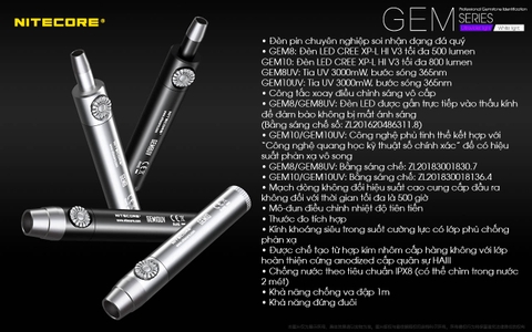Đèn pin soi đá quý NITECORE GEM