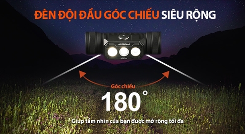 Đèn pin đội đầu ACEBEAM H50 V2.0 sáng 2000 lumen chiếu xa 141m (kèm pin)