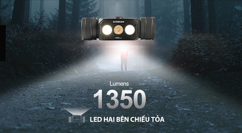 Đèn pin đội đầu ACEBEAM H50 V2.0 sáng 2000 lumen chiếu xa 141m (kèm pin)
