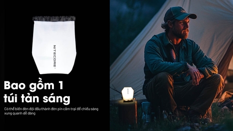 Đèn đội đầu siêu nhẹ Nitecore HA15 UHE 400 lumens pin 14500/AA