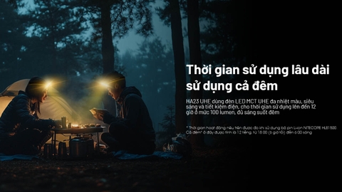 Đèn Pin Đội Đầu NITECORE HA23 UHE - 600lm, Siêu Nhẹ, Pin AAA