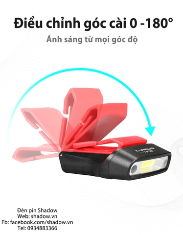 Đèn pin đội đầu KLARUS HC3 LED COB độ sáng 100 lumen chiếu xa 15m (pin liền)