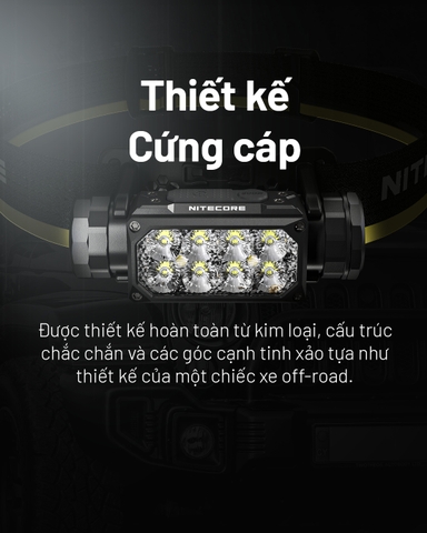 Đèn pin đội đầu NITECORE HC65 UHE sáng 2000 lumens chiếu xa 222m pin 18650 4000mAh
