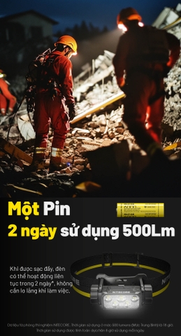 Đèn pin đội đầu NITECORE HC70 UHE sáng 1600 lumen chiếu xa 156m pin 6000mAH sạc USB C