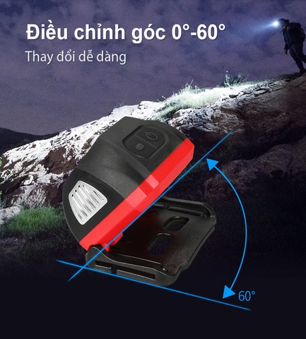 Đèn đội đầu KLARUS HM1 sáng 440 lumen chiếu xa 100m pin 1800mAh cảm biến chuyển động thông minh