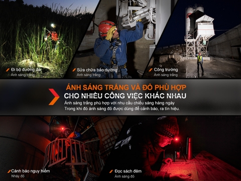 Đèn pin đội đầu FENIX HM61R V2.0 sáng 1600 lumen tầm chiếu xa 162m pin 18650 sạc nam châm