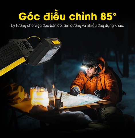 Đèn đội đầu NITECORE HU2000 sáng 2000 lumens chiếu xa 160m kết nối pin rời
