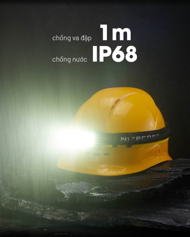 Đèn đội đầu NITECORE HU2000 sáng 2000 lumens chiếu xa 160m kết nối pin rời
