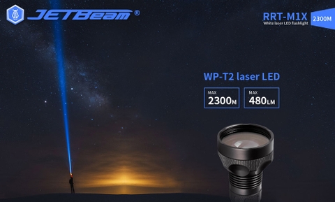 Đèn pin chiếu xa LEP JETBEAM RRT M1X chiếu xa 2300m độ sáng 480lm pin 21700