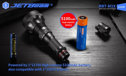 Đèn pin chiếu xa LEP JETBEAM RRT M1X chiếu xa 2300m độ sáng 480lm pin 21700