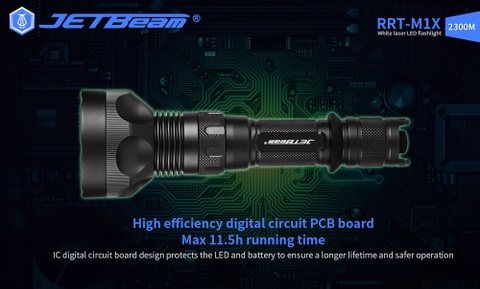 Đèn pin chiếu xa LEP JETBEAM RRT M1X chiếu xa 2300m độ sáng 480lm pin 21700
