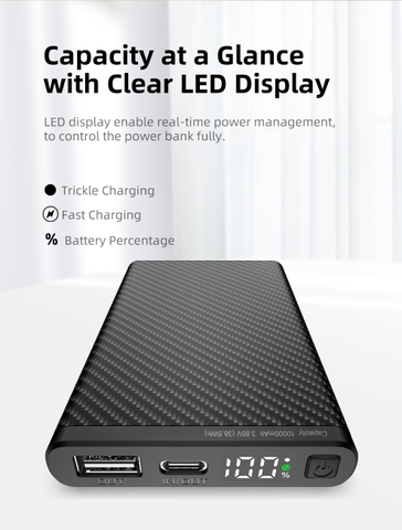 Sạc pin dự phòng siêu nhẹ KLARUS K5 10.000mAh làm từ sợi carbon chống nước IP68