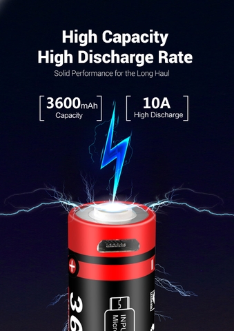 Pin sạc cao cấp KLARUS 18GT-E36UR dung lượng 3600mAh