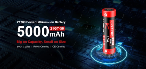 Pin sạc cao cấp KLARUS 21700 dung lượng 5000mAh