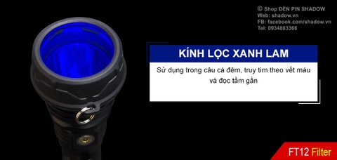 Kính lọc màu chuyên nghiệp KLARUS FT12 tương thích với Klarus XT12GT