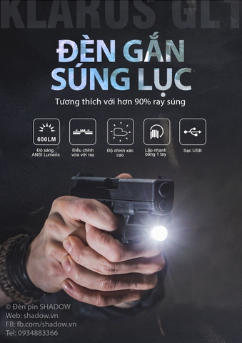 Phụ kiện chuyên dụng KLARUS GL1 sáng 600 lumen chiếu xa 83m