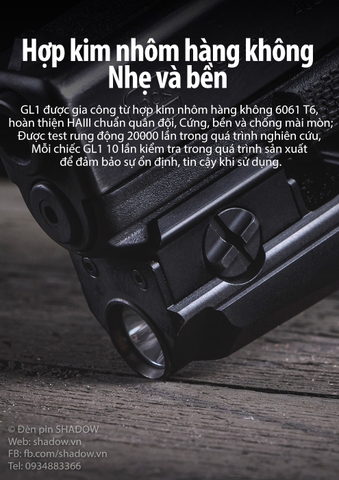 Phụ kiện chuyên dụng KLARUS GL1 sáng 600 lumen chiếu xa 83m