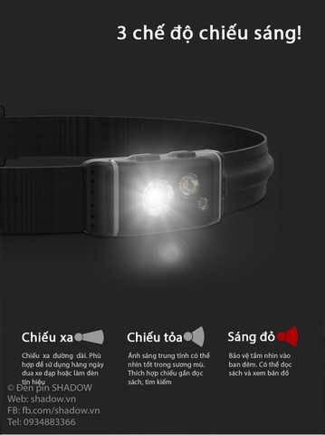 Đèn pin đội đầu KLARUS HR1 Plus độ sáng 600 lumen chiếu xa 90m pin Li-ion PP20 2000mAh