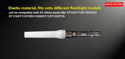 Tản sáng trắng KLARUS KDF1 (silicon) - tương thích với XT11, XT11GT, XT11S, A1