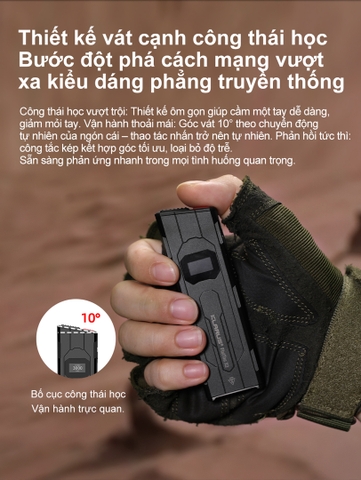 Đèn pin tác chiến siêu gọn KLARUS FlatTac X2 Độ sáng 3000 Lumens - Chiếu xa 170m