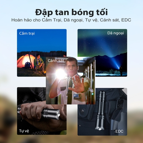Đèn pin phản ứng nhanh KLARUS XT11R sáng 1300 lumen chiếu xa 300m