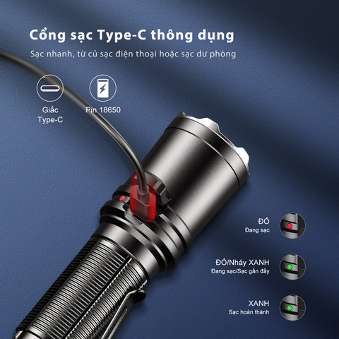 Đèn pin phản ứng nhanh KLARUS XT11R sáng 1300 lumen chiếu xa 300m