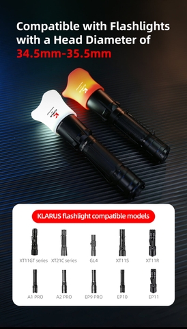 Tản sáng KLARUS KTW-5 màu trắng màu đỏ