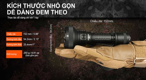 Đèn pin tác chiến ACEBEAM L35 2.0 độ sáng 5000 lumen tầm chiếu xa 650m pin 21700 5000mAh kèm theo