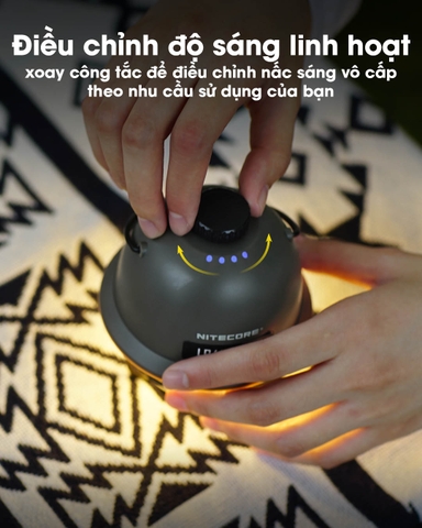 Đèn pin cắm trại NITECORE LR40 sáng 100 lumen pin 4000mAh Powerbank