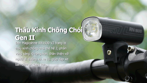 Đèn xe đạp MAGICSHINE RN 1500 V2 siêu sáng 1500lm 5000mAh hỗ trợ đồng bộ ánh sáng FTR, Powerbank
